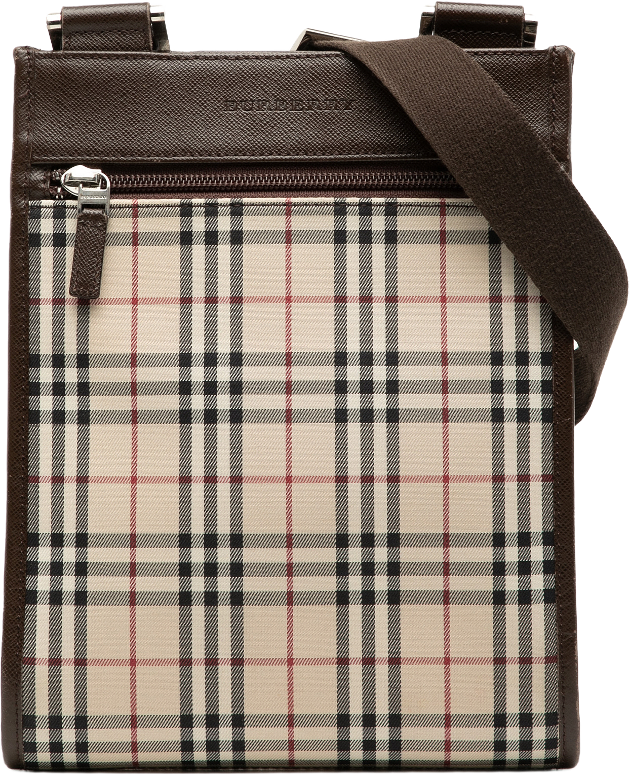 Burberry House Check Canvas Crossbody, från Luxclusif, i färgen beige.