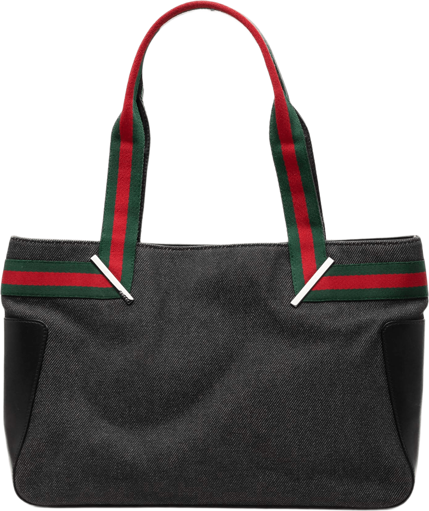Gucci Denim Web Tote, från Luxclusif, i färgen svart.