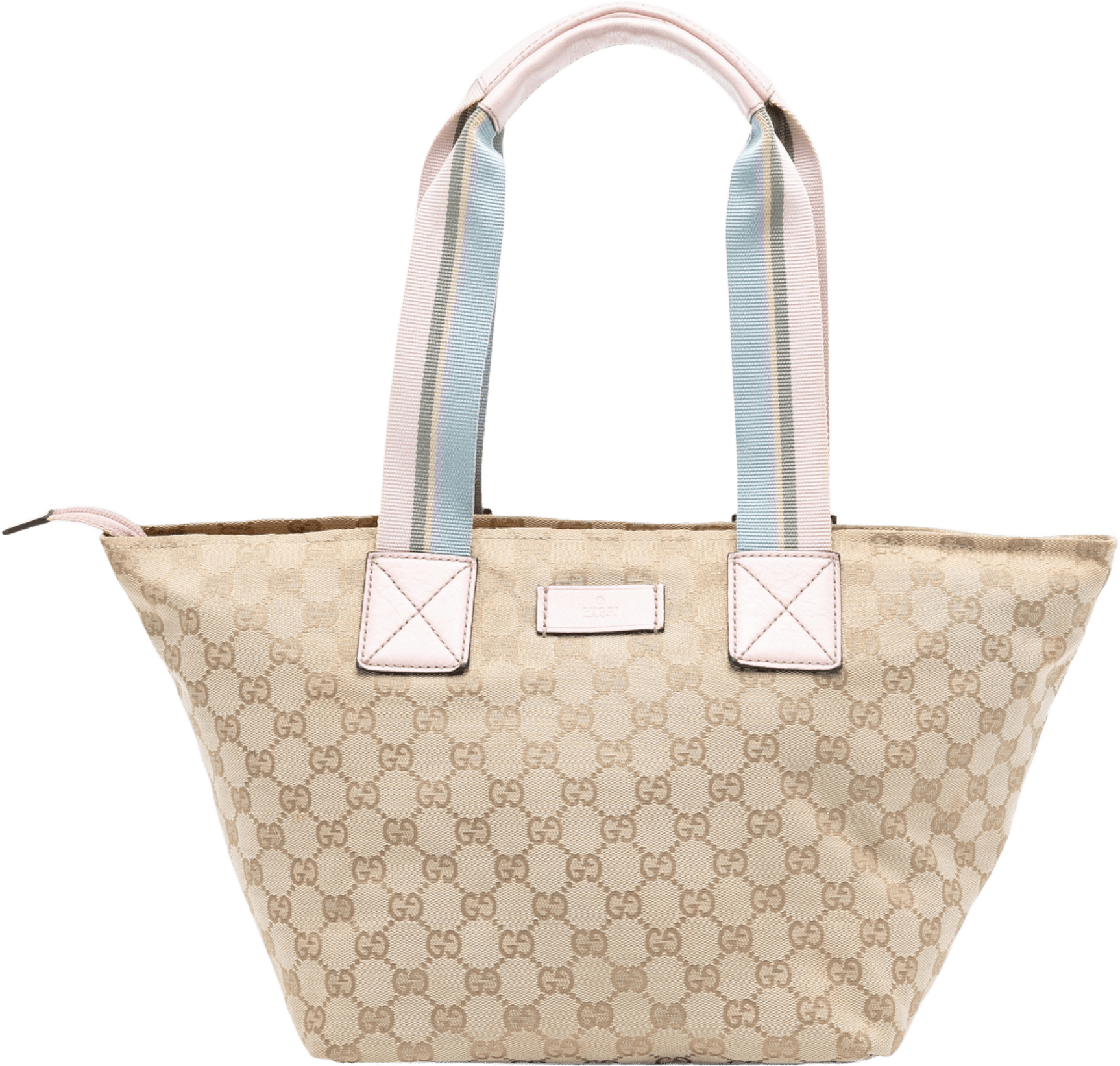 Gucci Gg Canvas Web Tote, från Luxclusif, i färgen beige.