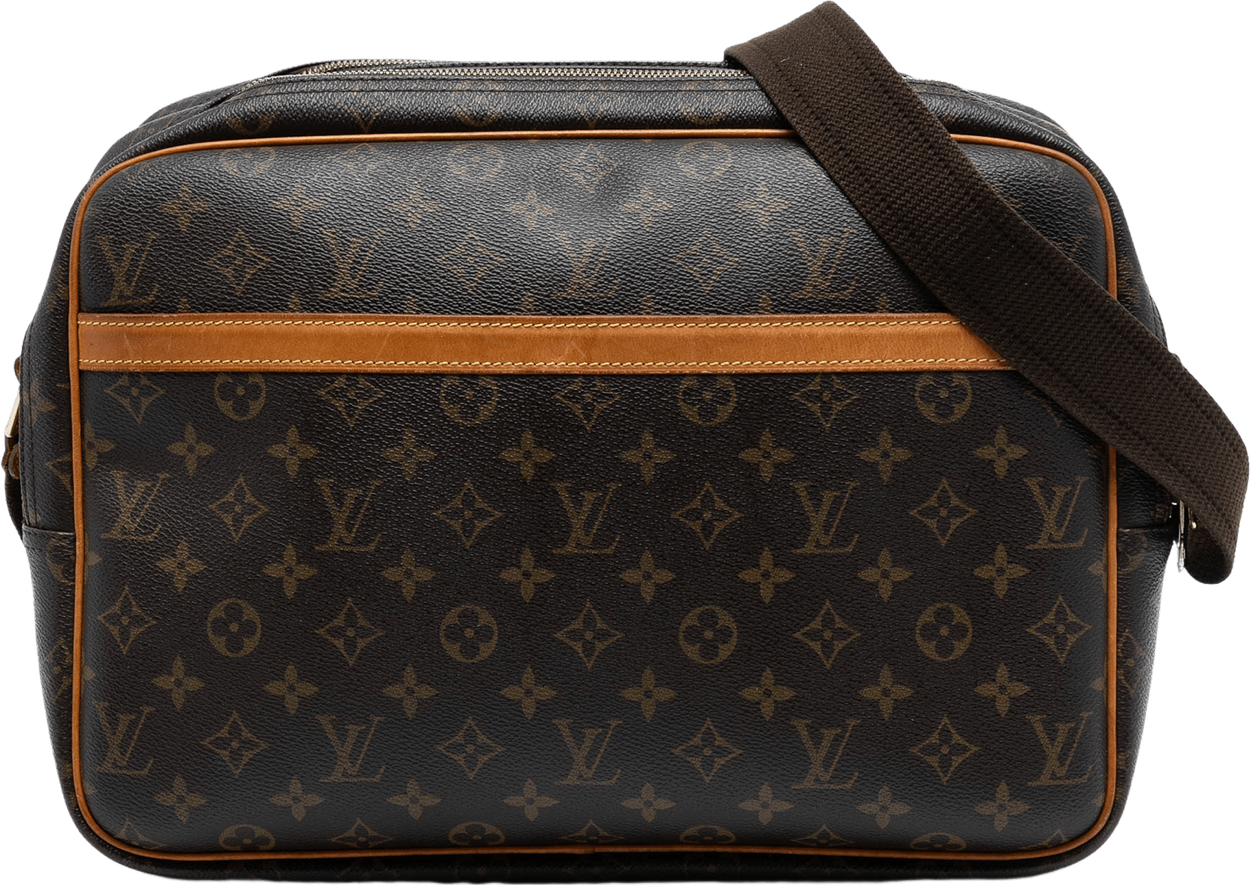 Louis Vuitton Monogram Reporter Gm, från Luxclusif, i färgen brown.