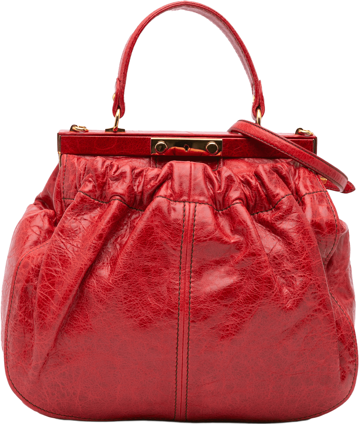 Miu Miu Nappa Frame Lux Top Handle