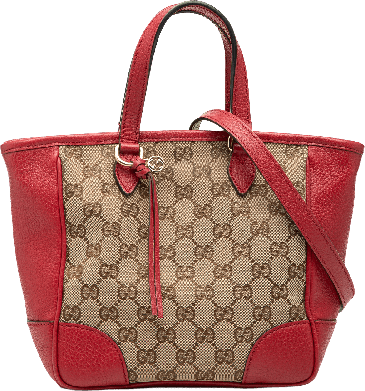 Gucci Small Gg Canvas Bree Satchel, från Luxclusif, i färgen beige.