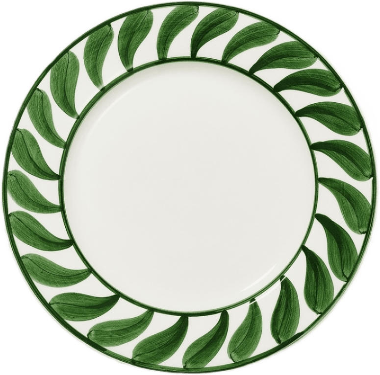 Swirl Assiett - 22 Cm, från Pick A Poppy, i färgen green.