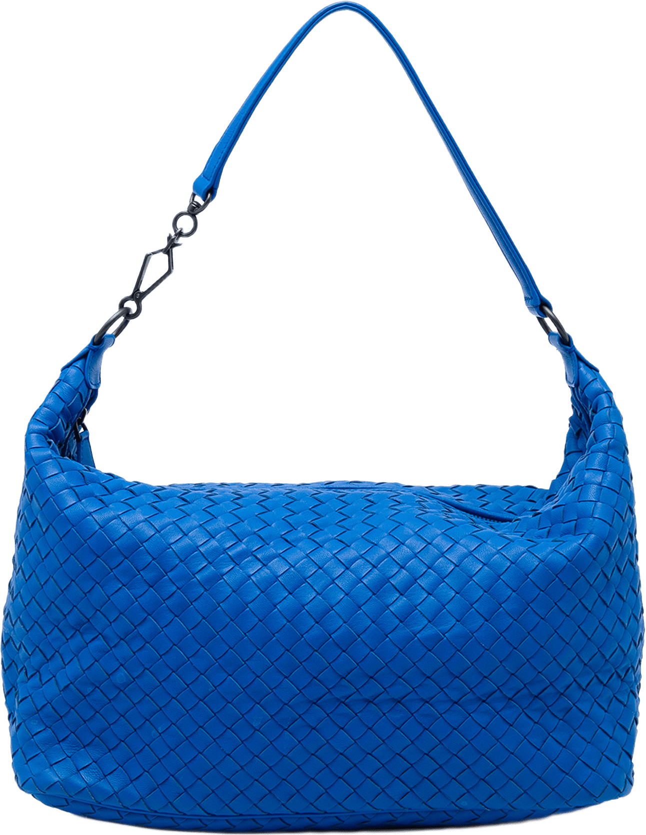 Bottega Veneta Nappa Intrecciato Shoulder Bag, från Luxclusif, i färgen blå.