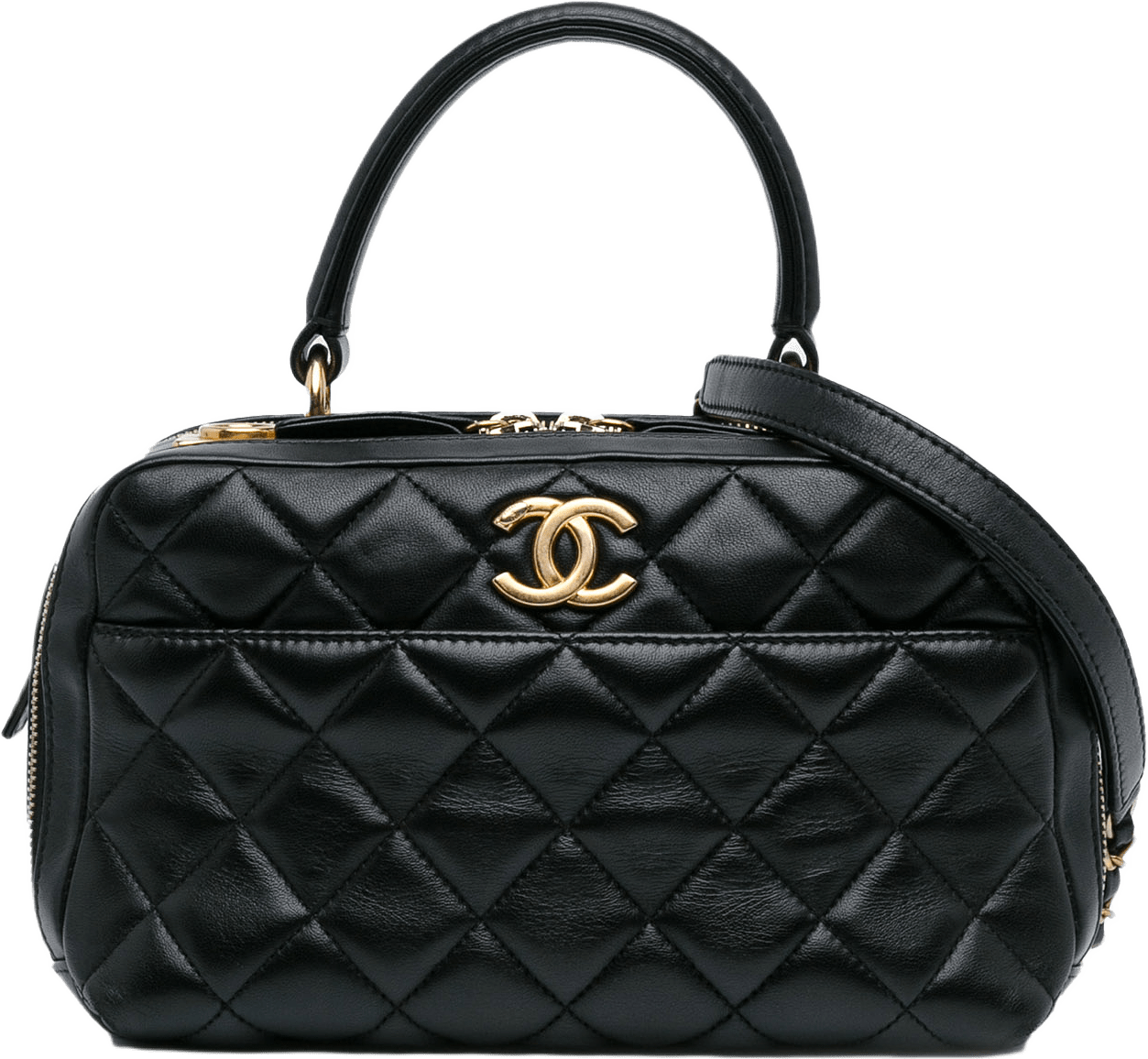 Chanel Medium Lambskin Trendy Cc Bowling Bag