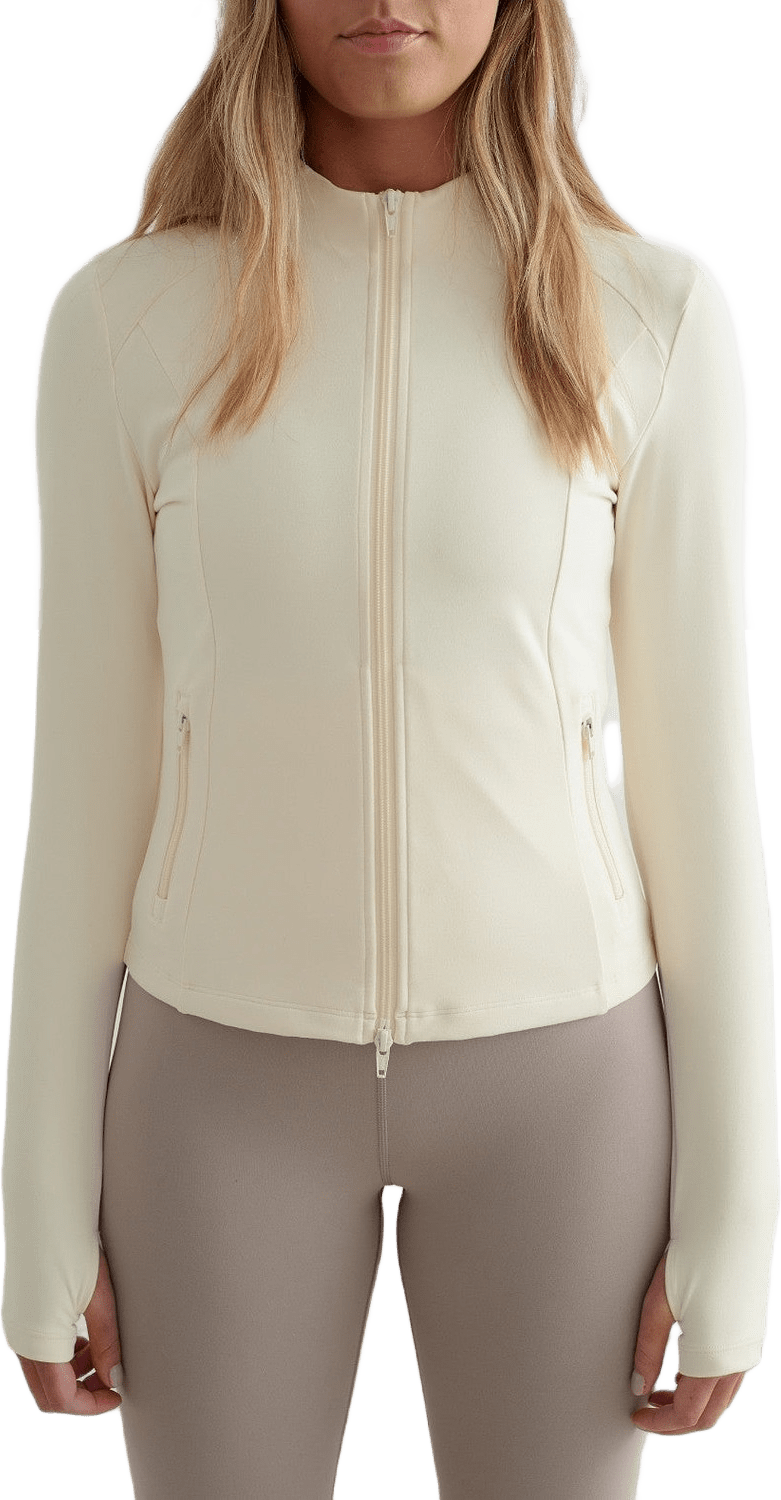 Sense Zip Jacket, från aim'n, i färgen almond white.