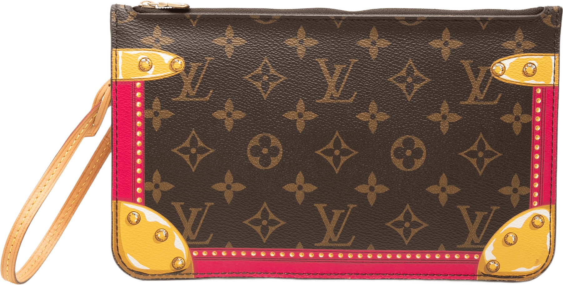 Louis Vuitton Monogram Summer Trunks Neverfull Mm Pouch, från Luxclusif, i färgen brun.