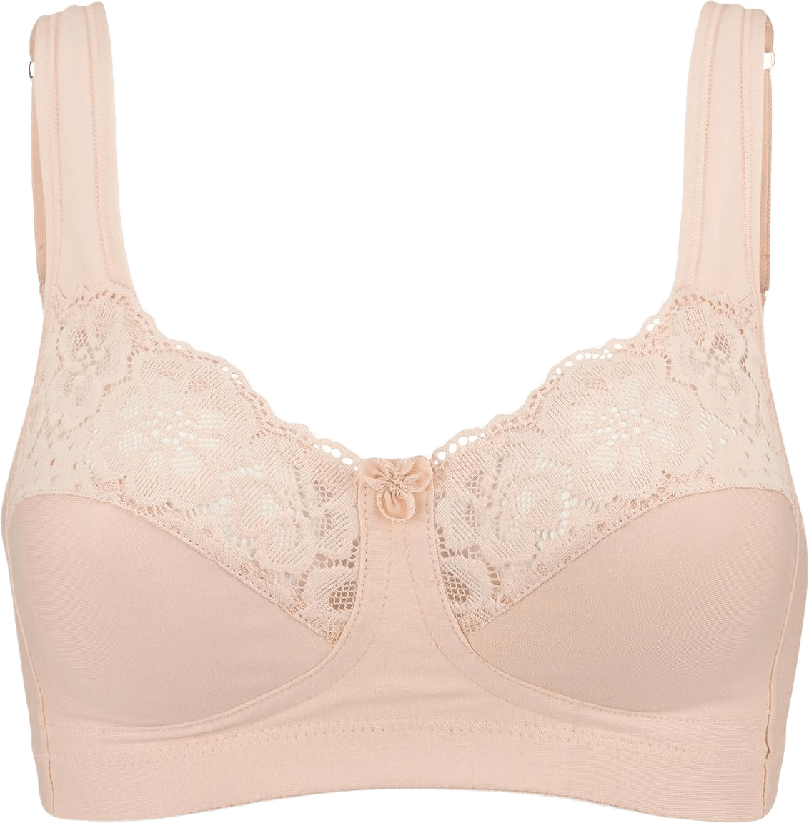 Cotton Bloom Mjuk-bh, från Swegmark, i färgen creme.