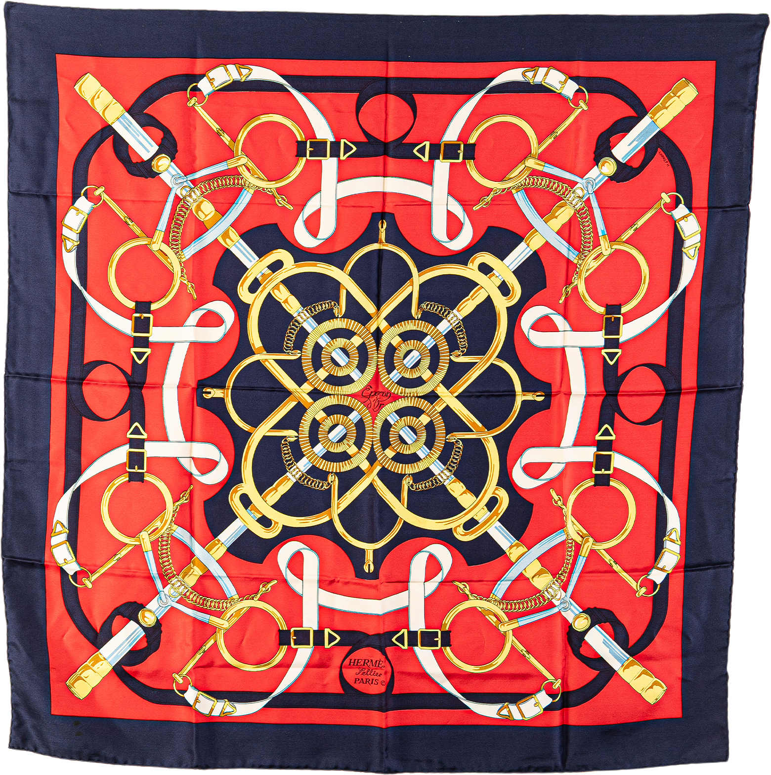 Hermès Eperon D'or Silk Scarf
