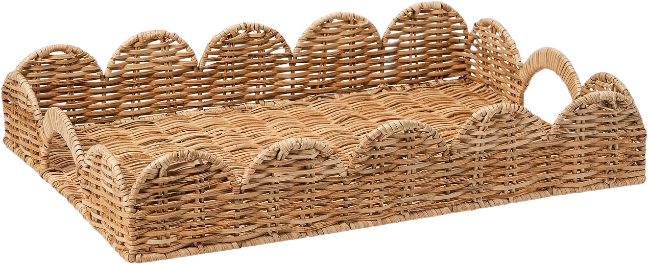 Classic Scallop Rottingbricka - 30x40 Cm, från Pick A Poppy, i färgen natural.