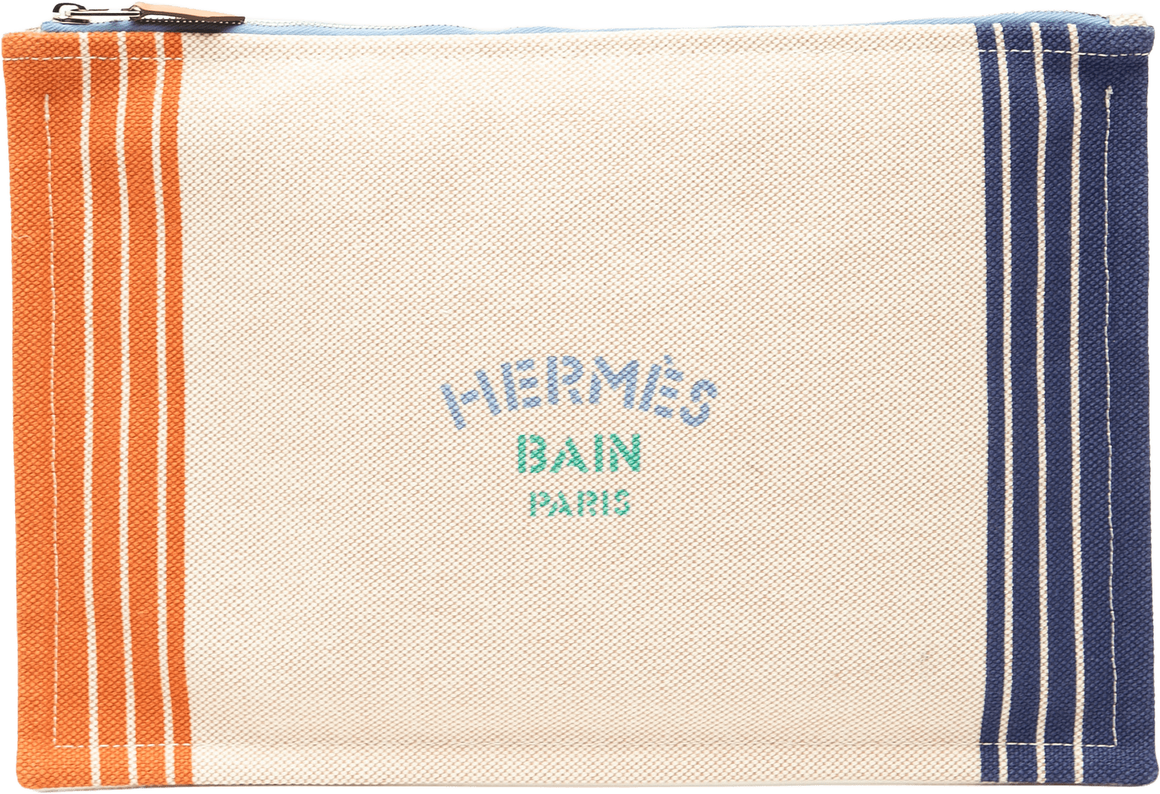 Hermès Large H Canvas Maillon Marin Case, från Luxclusif, i färgen beige.