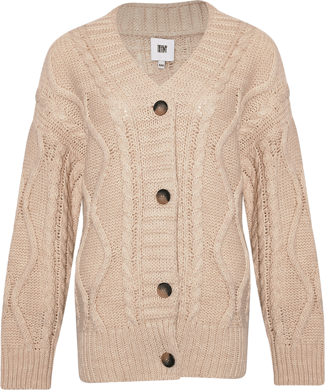 Carla, Long Cardigan Knit - Off White