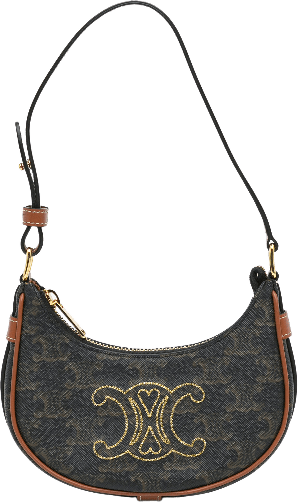 Celine Mini Triomphe Coated Canvas Ava Shoulder Bag