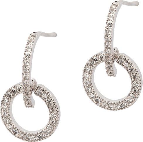 Carla Örhänge, från pfgSTOCKHOLM, i färgen earring rhinestone circle.