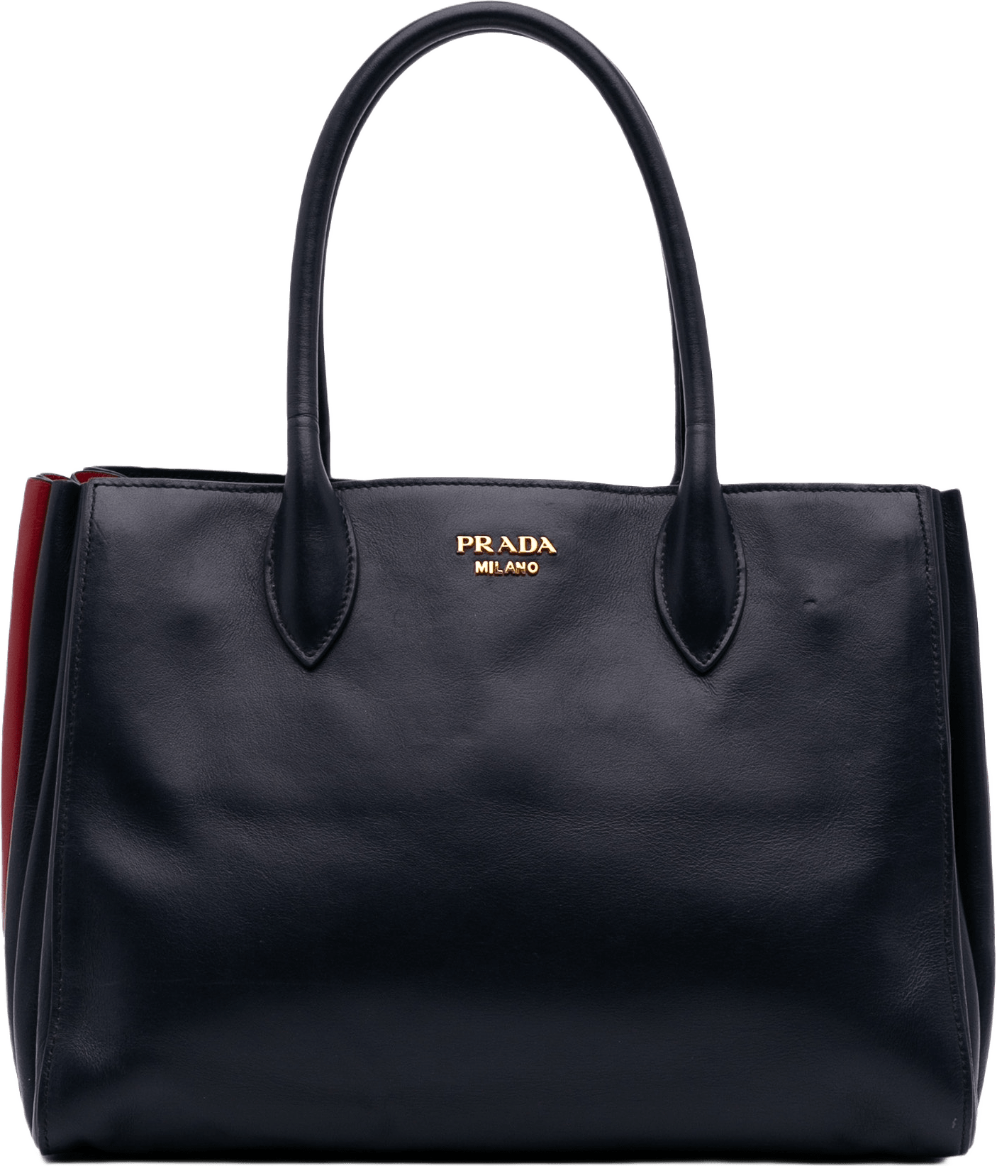 Prada City Calf Bibliotheque Satchel, från Luxclusif, i färgen navy.