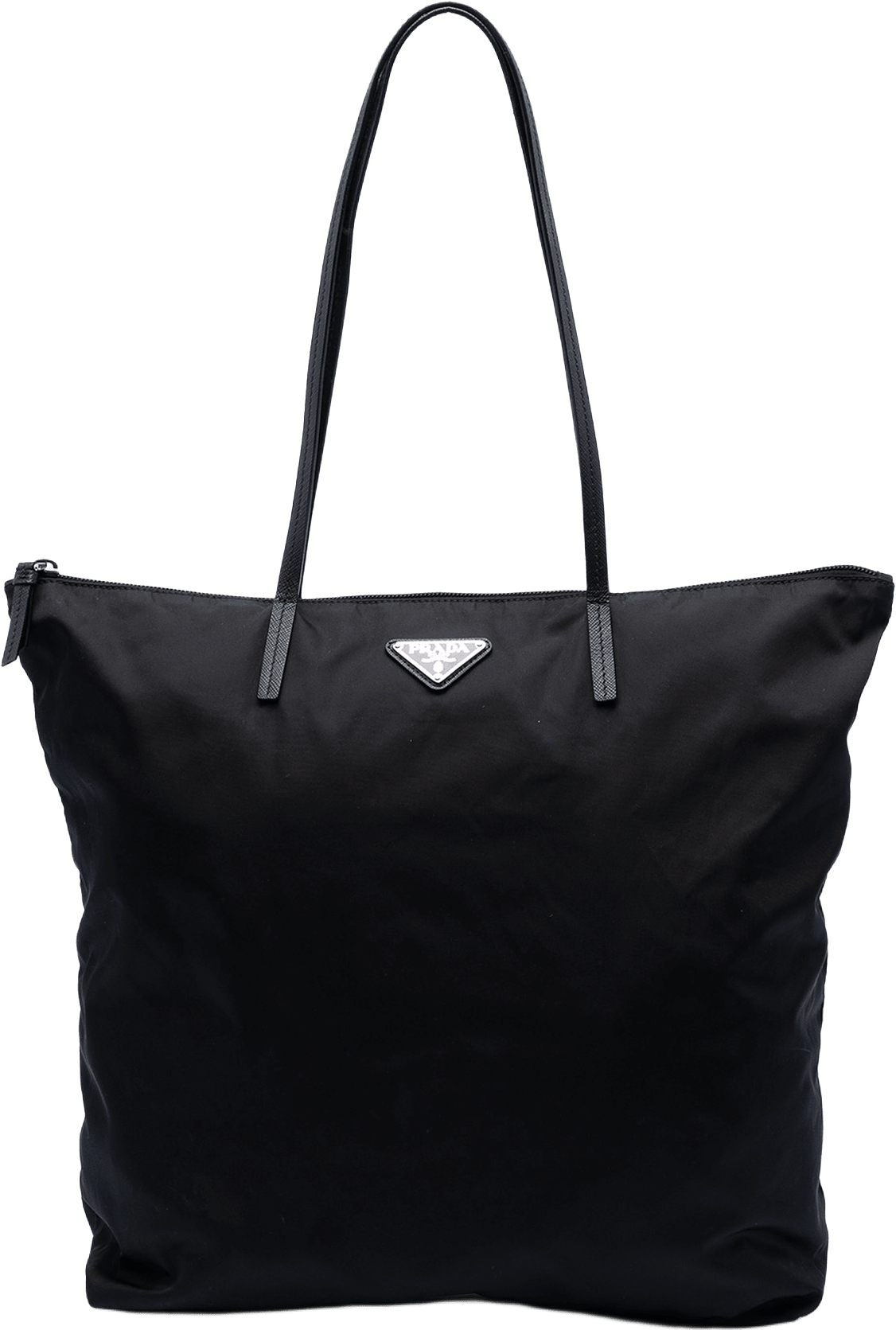 Prada Tessuto Zip Top Tote, från Luxclusif, i färgen black.
