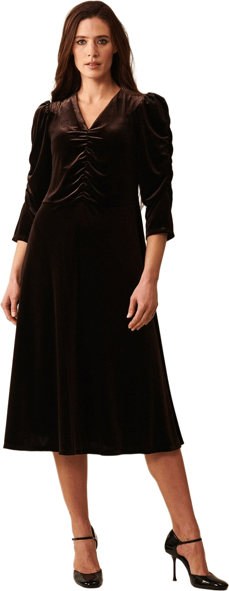 Kali Dress, från Jumperfabriken, i färgen dk brown.