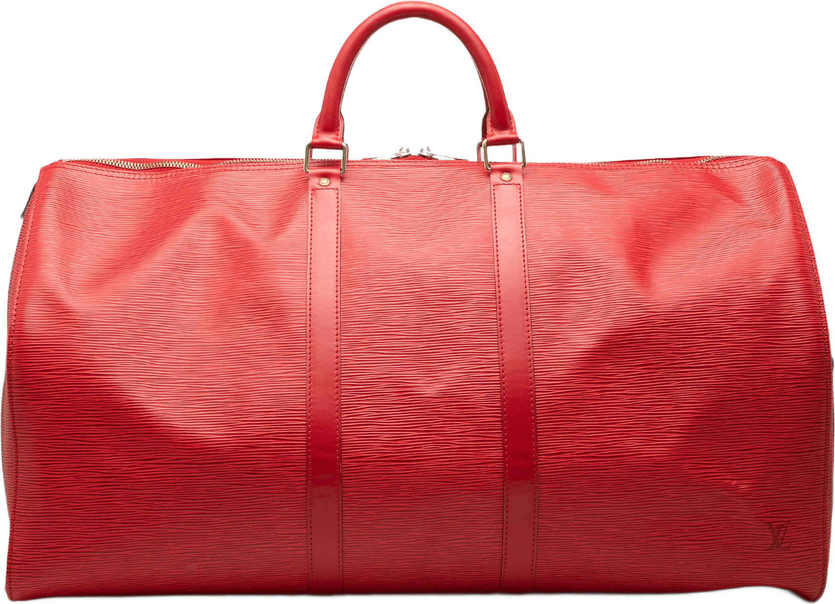 Louis Vuitton Epi Keepall 55, från Luxclusif, i färgen röd.