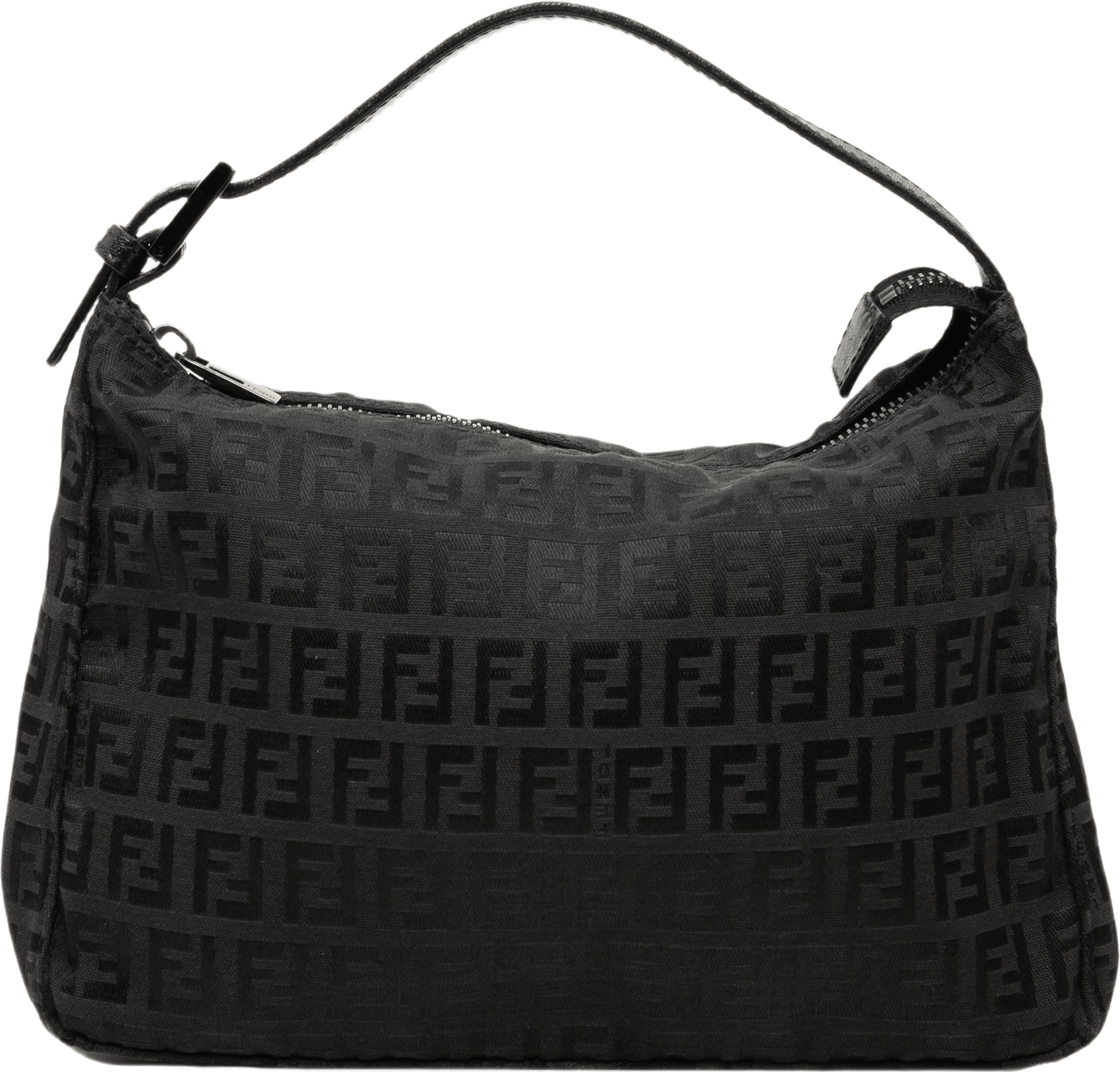 Fendi Zucchino Canvas Handbag, från Luxclusif, i färgen black.