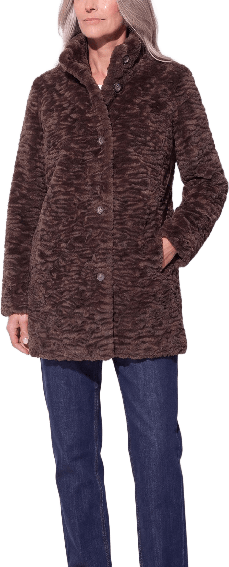 Marcy Coat, från Saki, i färgen taupe.