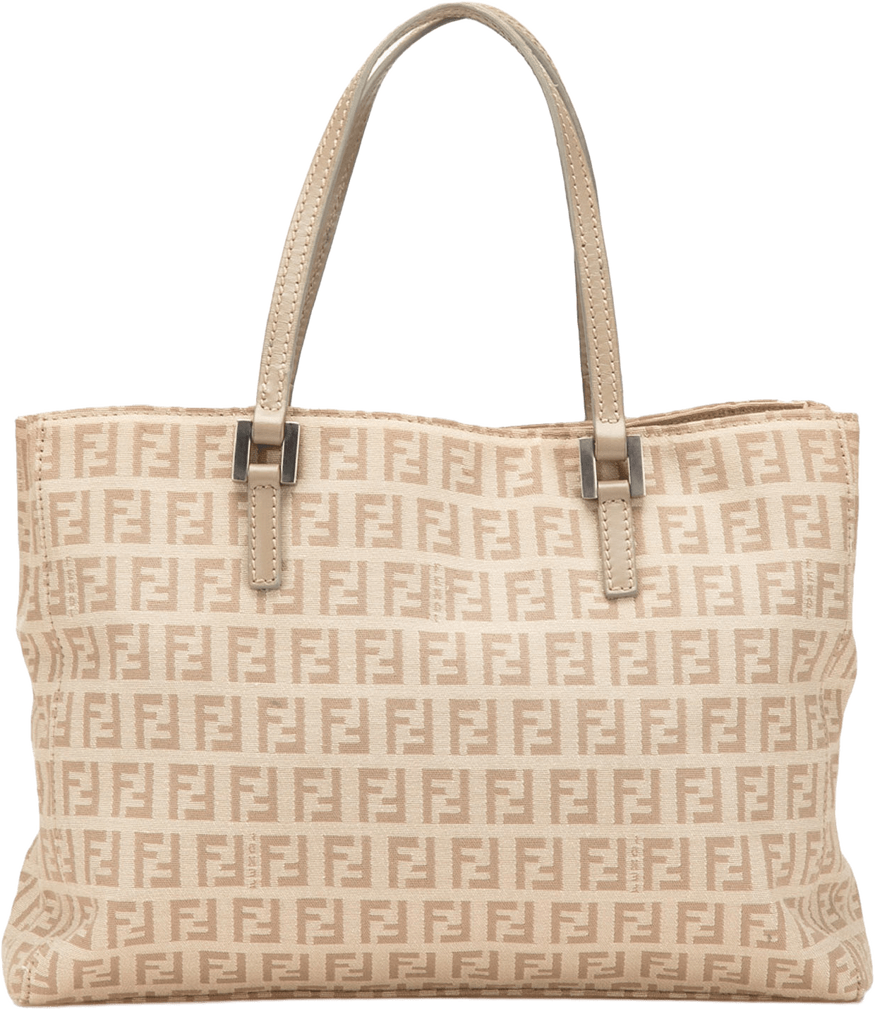 Fendi Zucchino Canvas Tote, från Luxclusif, i färgen light beige.