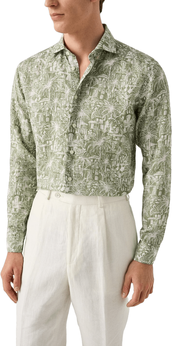 Gauidi Garden Skjorta Slim Fit, från Eton, i färgen dark green.