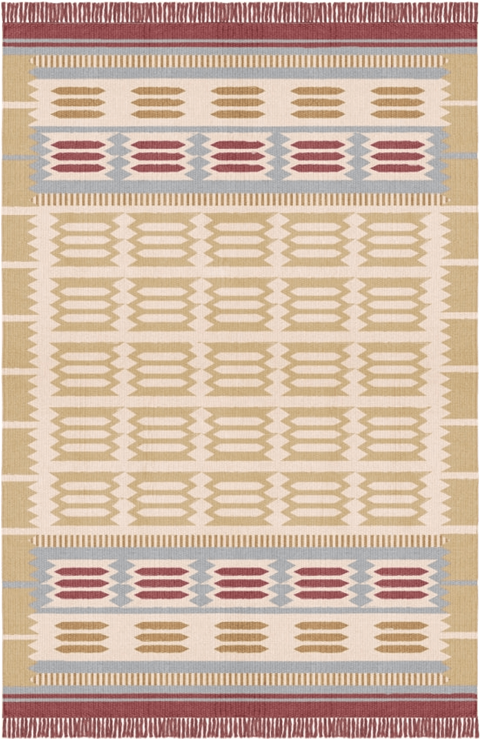 Röllakan Ullmatta 250x350 cm, från Layered, i färgen gulröd.