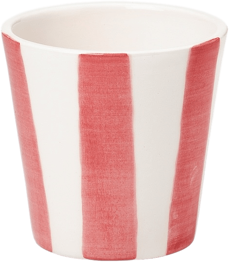 Iris Check Kopp - 8x8 Cm, från Pick A Poppy, i färgen red.