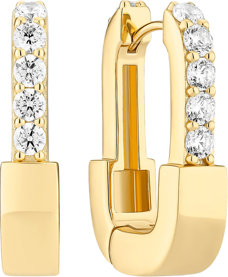 Örhänge Maratea With White Zirconia, från Sif Jakobs Jewellery, i färgen gold.