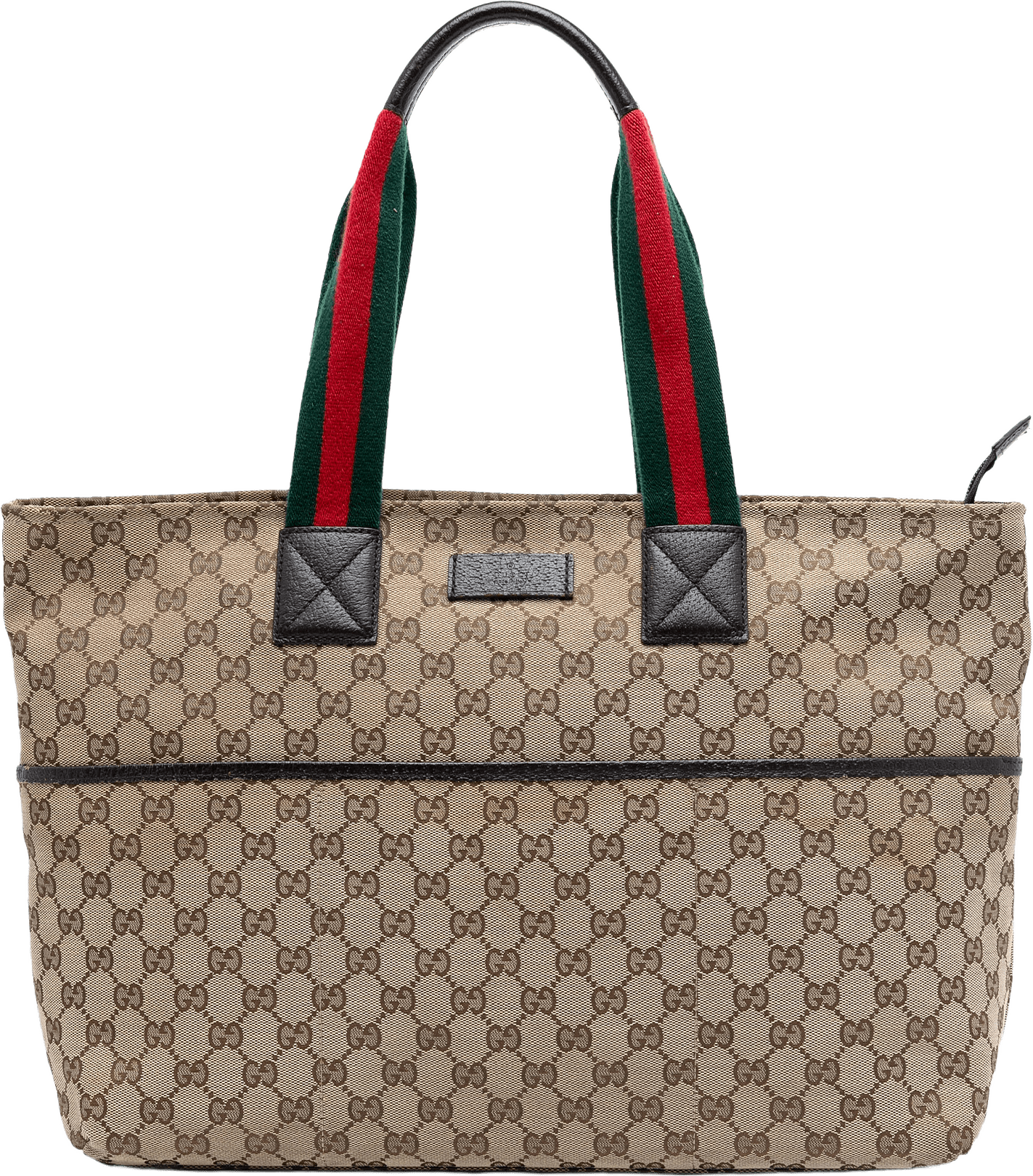 Gucci Gg Canvas Web Tote, från Luxclusif, i färgen beige.