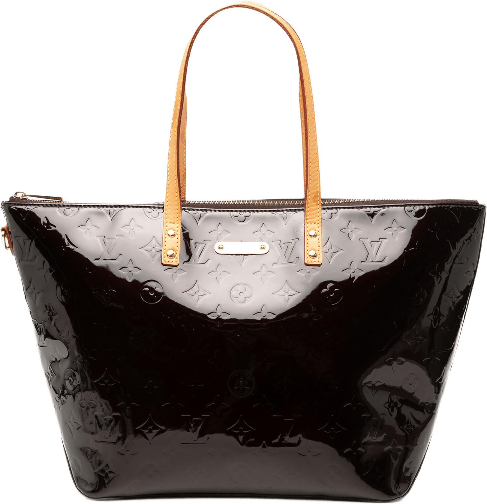 Louis Vuitton Monogram Vernis Bellevue Gm, från Luxclusif, i färgen purpur.
