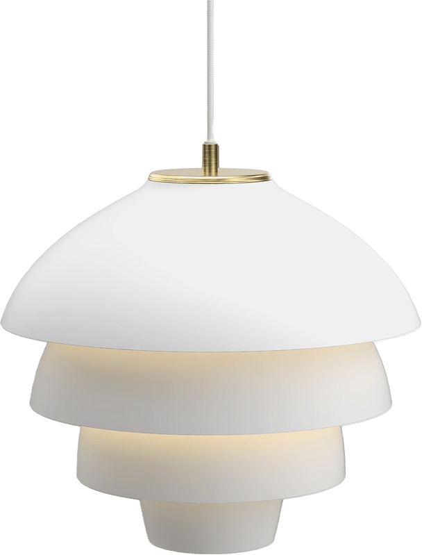 Pendel Valencia Ø42, från Belid, i färgen mattvit/mässing.