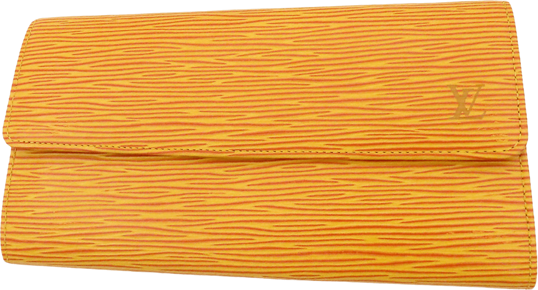 Louis Vuitton Epi Porte Tresor International Long Wallet, från Luxclusif, i färgen gul.