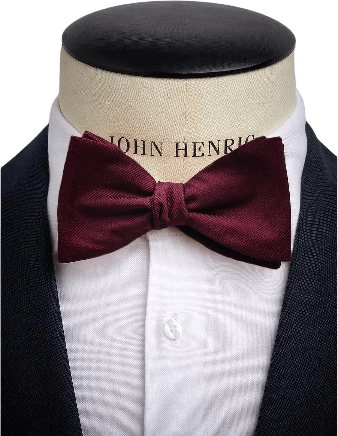 Bow Tie Plain Self Tied, från John Henric, i färgen burgundy.