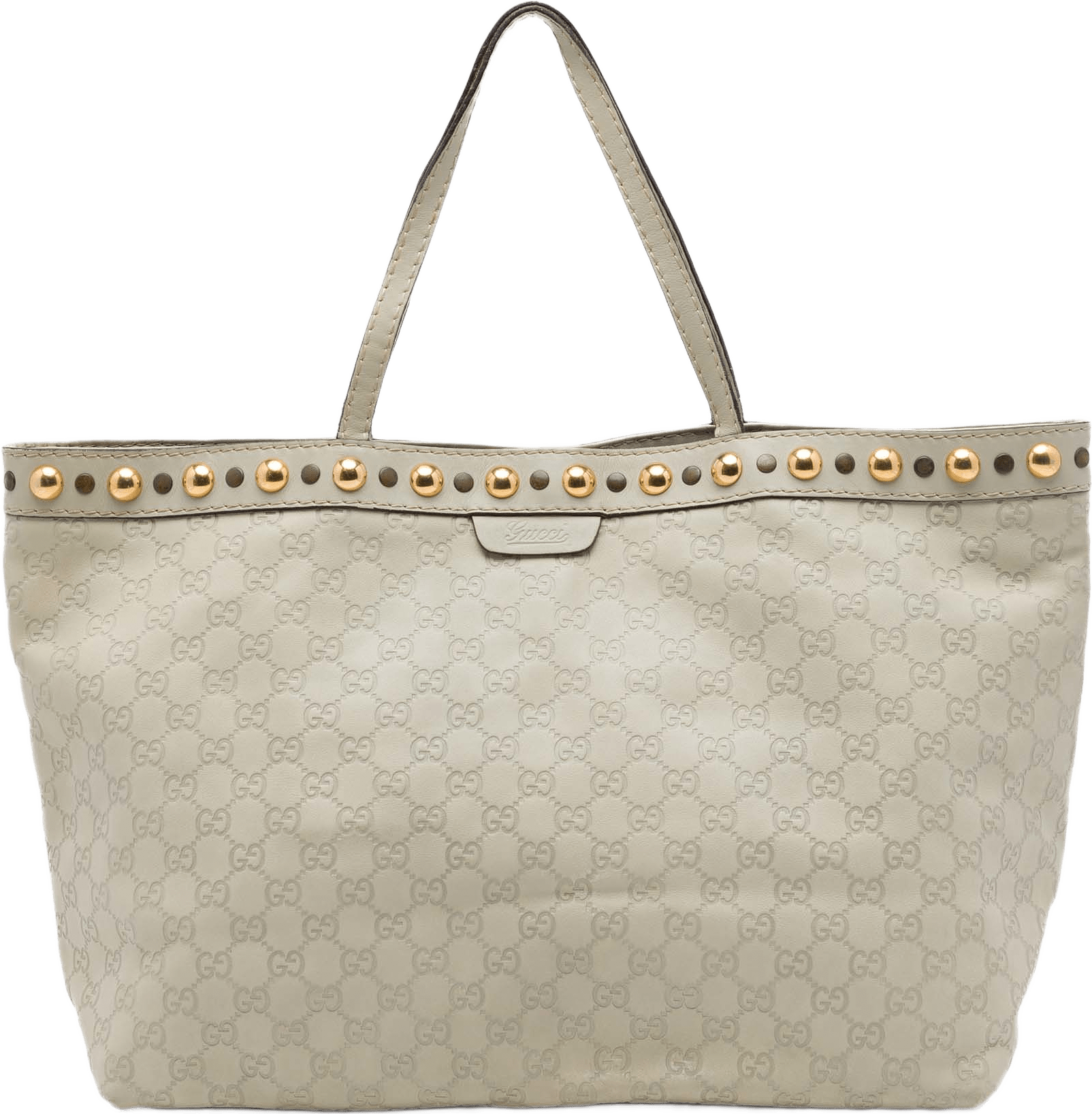 Gucci Guccissima Babouska Tote, från Luxclusif, i färgen vit.