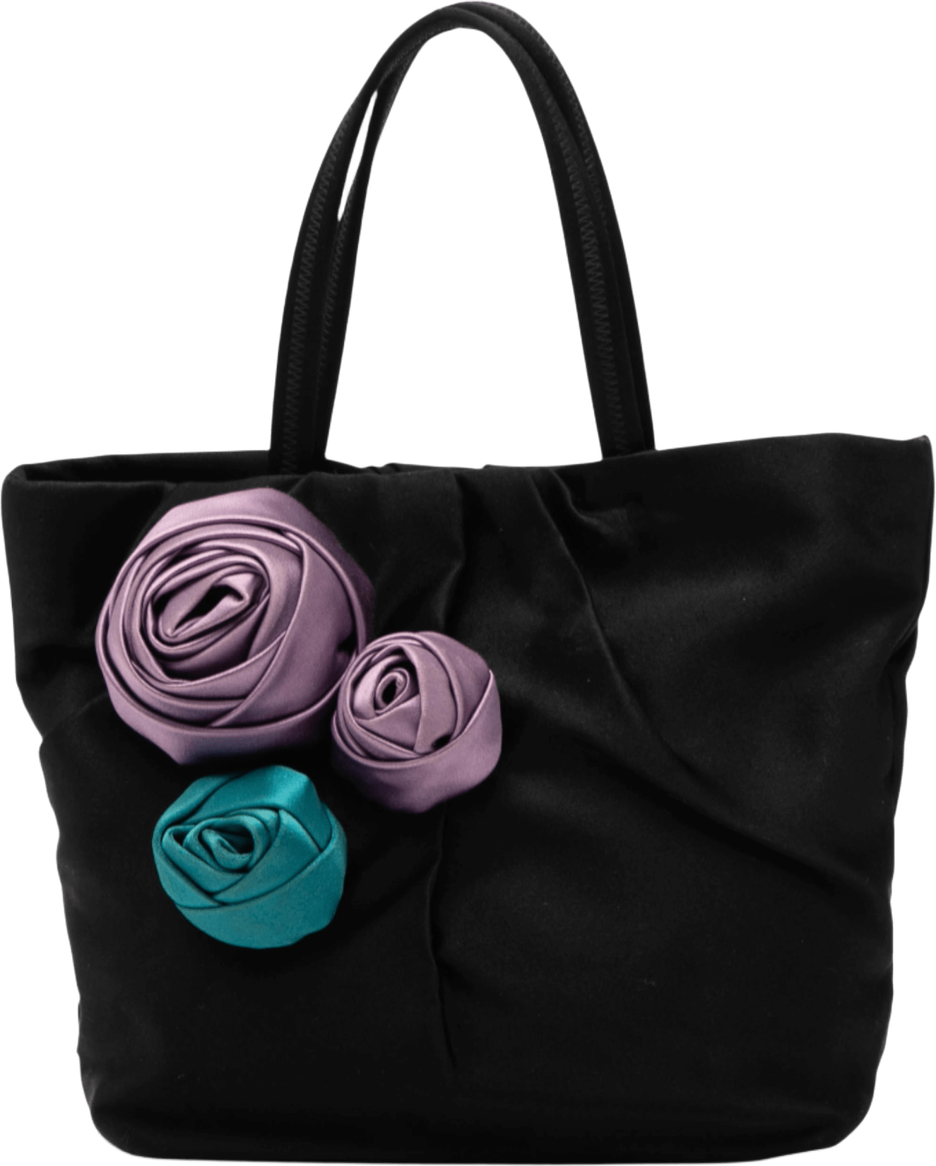 Prada Mini Raso Rose Tote, från Luxclusif, i färgen black.