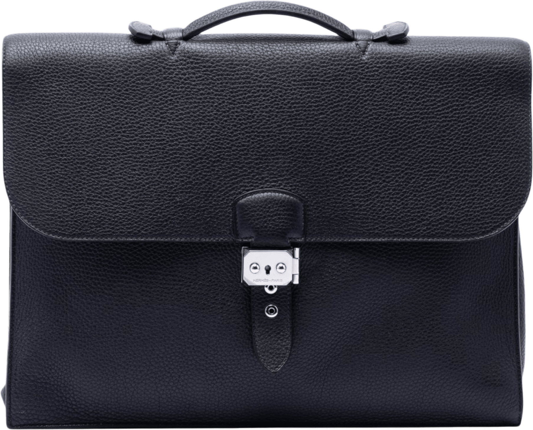 Hermès Togo Sac A Depeches 38, från Luxclusif, i färgen black.