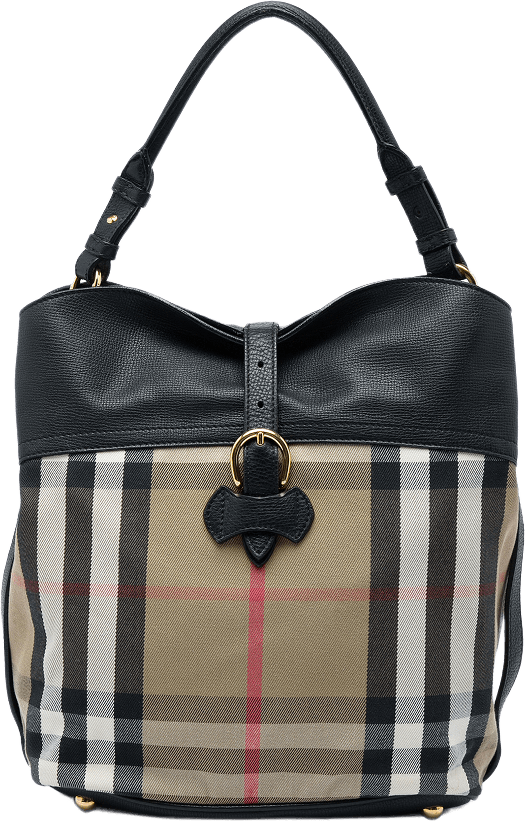 Burberry Medium Mega Check Canvas And Leather Sycamore Hobo, från Luxclusif, i färgen brun.