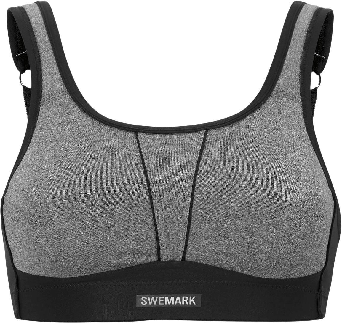 Movement Sport-bh, från Swegmark, i färgen greymelange/black.