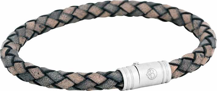 Lionel Läderarmband, från by BILLGREN, i färgen grey beige/steel.