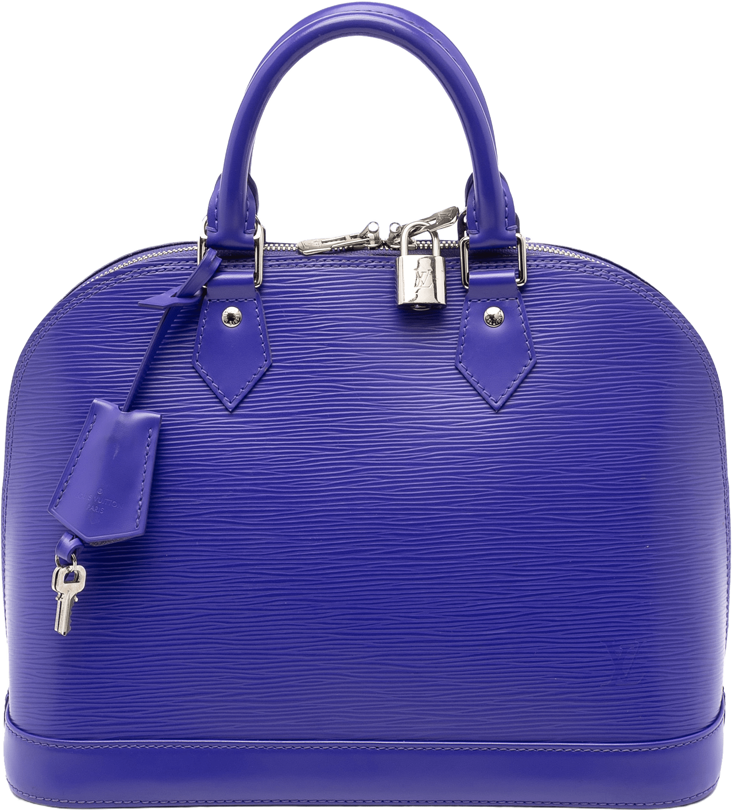 Louis Vuitton Epi Alma Pm, från Luxclusif, i färgen purple.