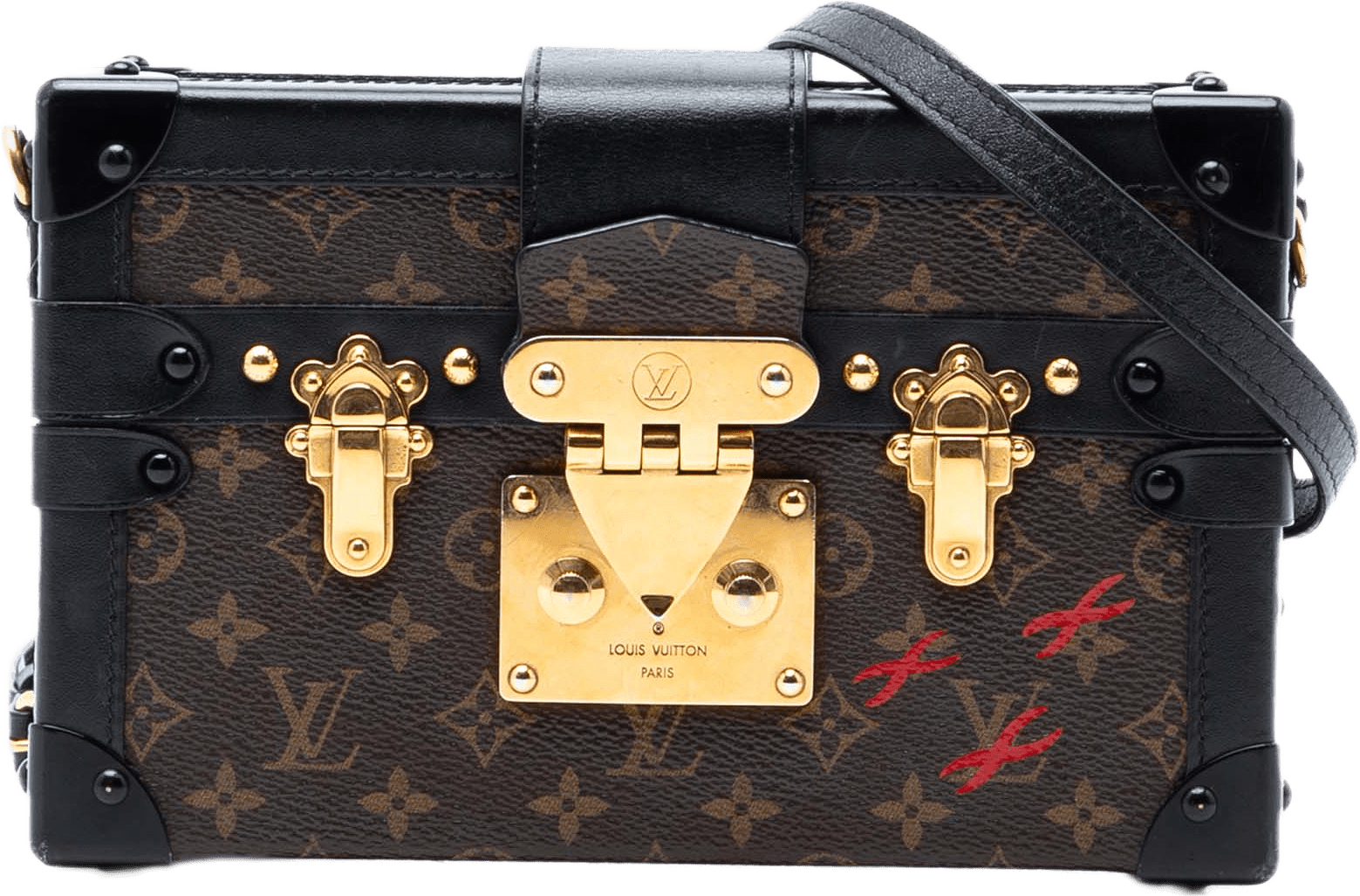 Louis Vuitton Monogram Petite Malle, från Luxclusif, i färgen brun.