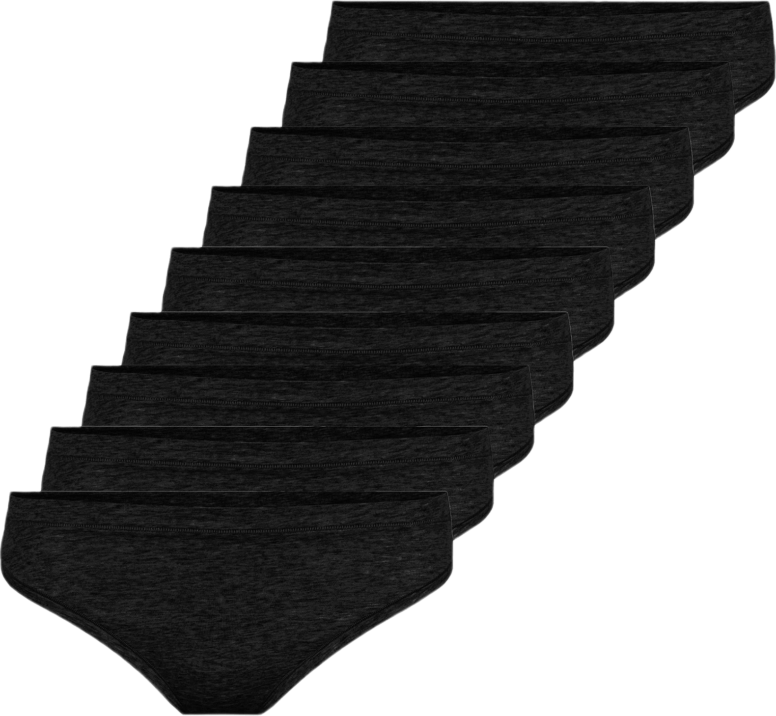 Bambu, String Trosa, 9-pack, Svart