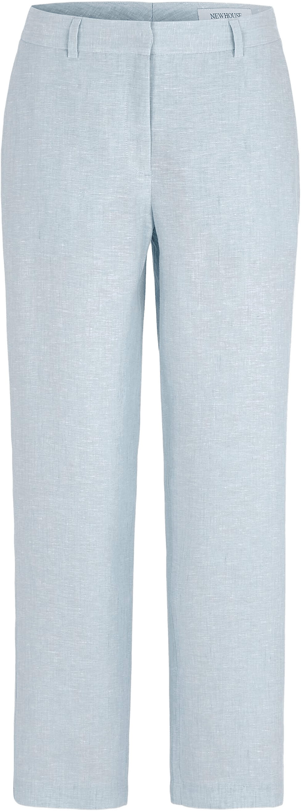 Amanda Slim Linen Trousers, från Newhouse, i färgen ljusblå.