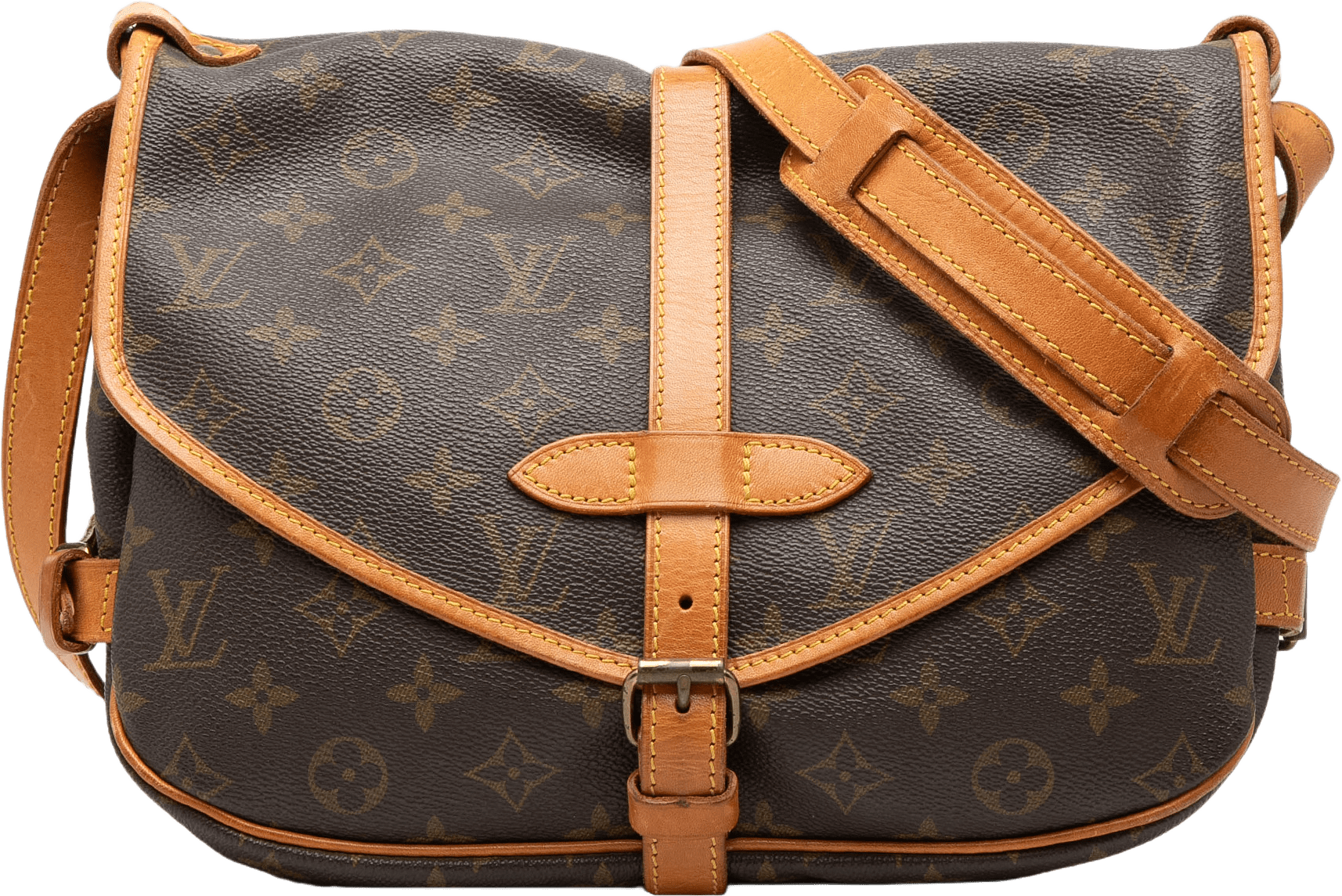 Louis Vuitton Monogram Saumur 30, från Luxclusif, i färgen brown.