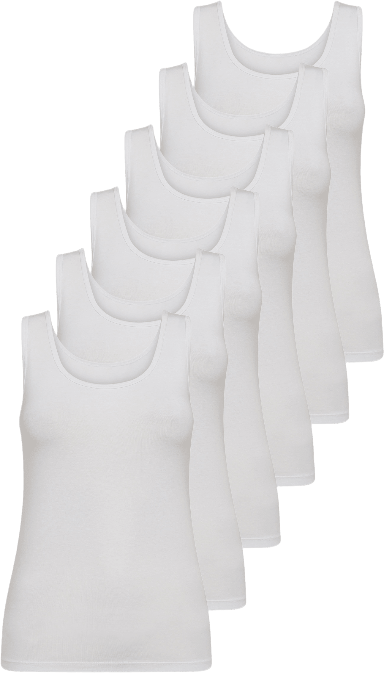6-pack Tanktop - Bambuviskos, från Decoy, i färgen white.