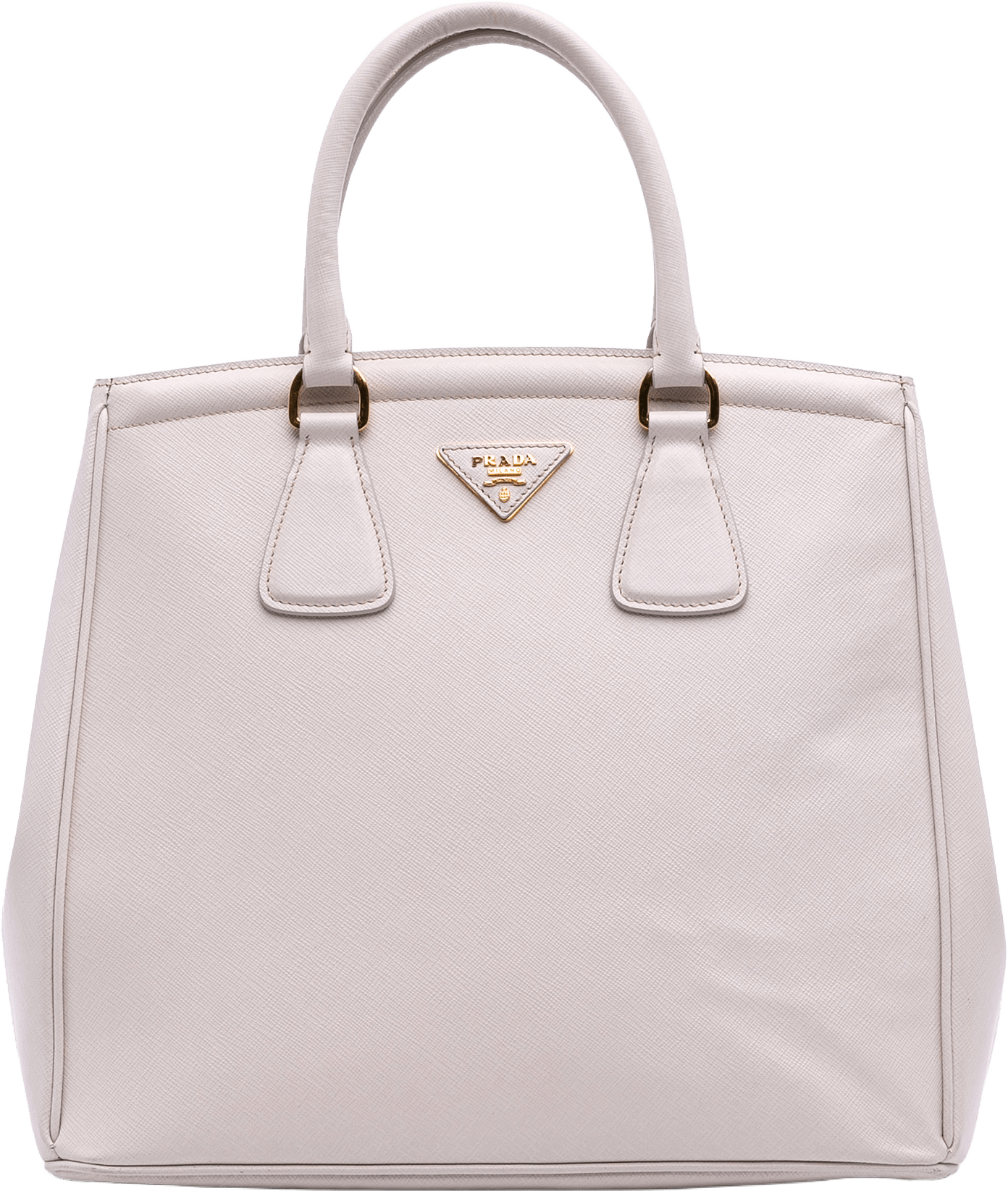Prada Saffiano Lux Parabole Tote, från Luxclusif, i färgen white.