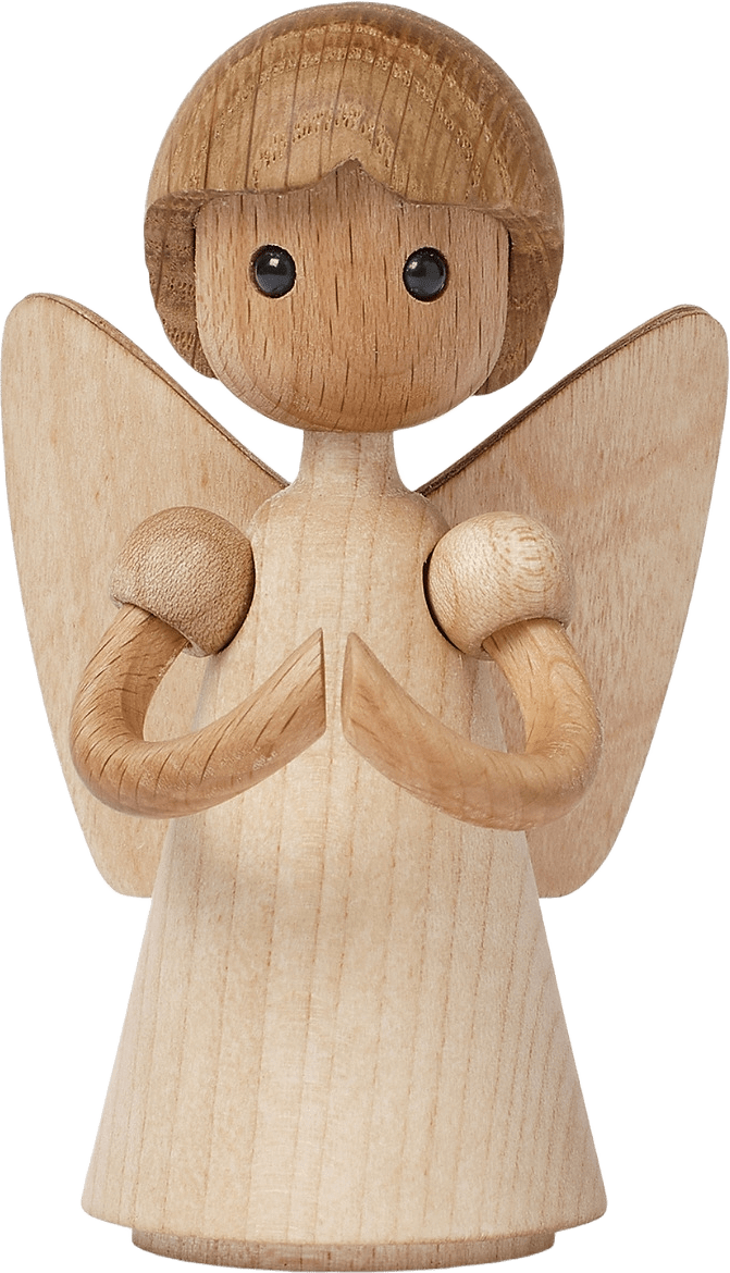 Aura Angel Trädekoration 9 Cm Lönn, från Spring Copenhagen, i färgen beige.