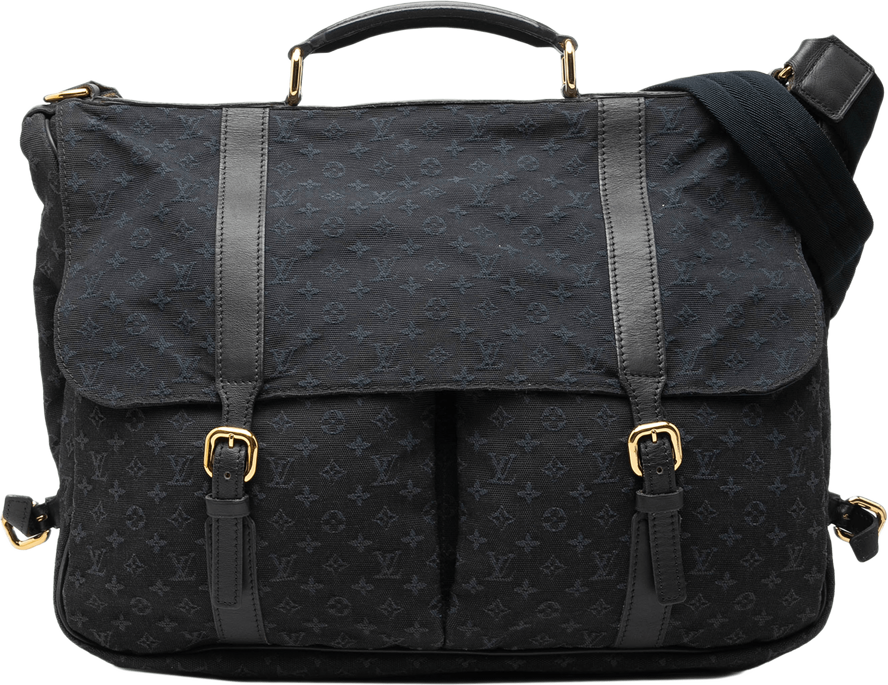 Louis Vuitton Monogram Mini Lin Denise, från Luxclusif, i färgen blå.