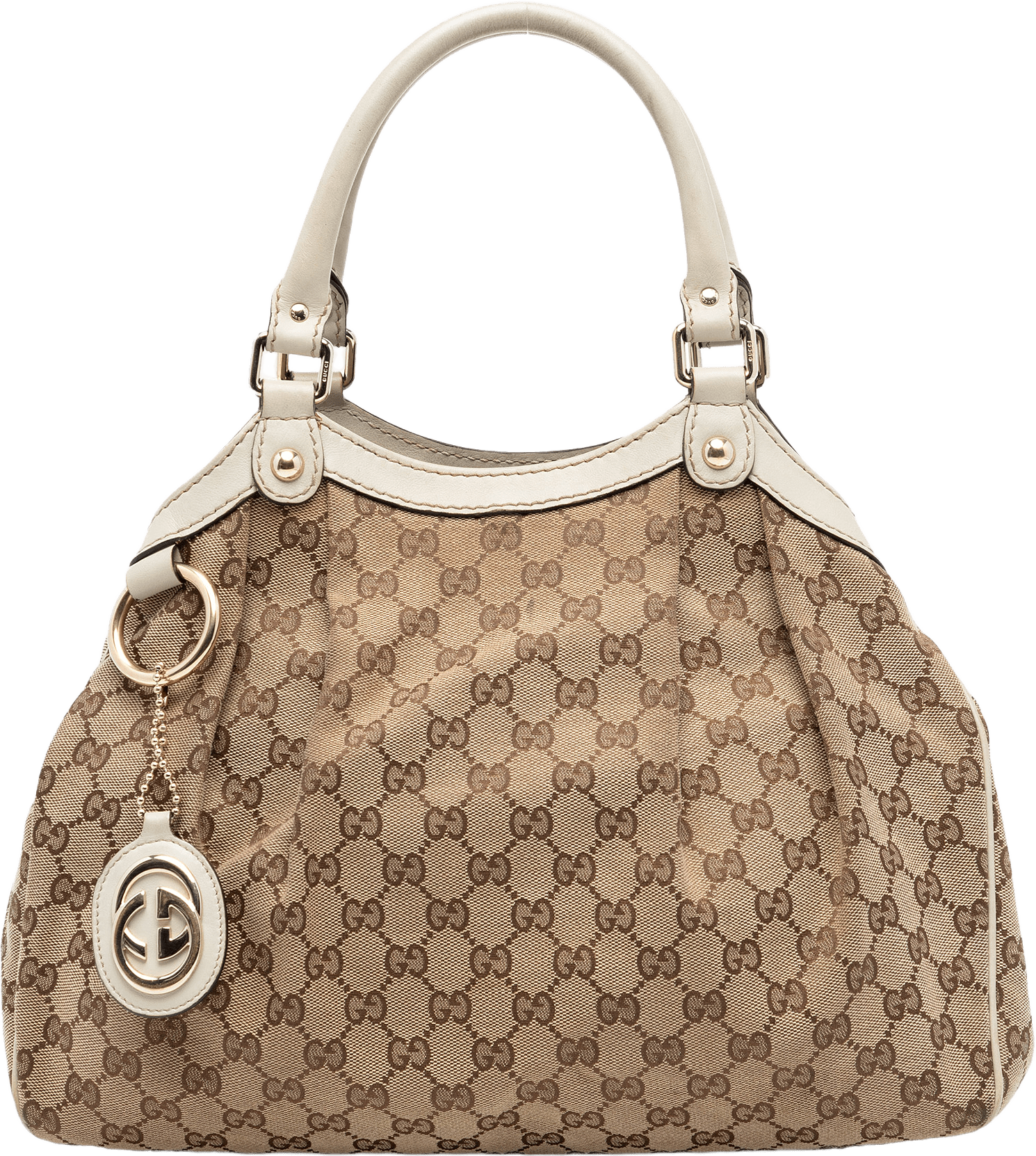Gucci Medium Gg Canvas Sukey Tote, från Luxclusif, i färgen beige.